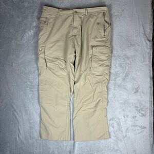 Clothing Arts Cargo Pants Men 38 Beige Pick Pocket Proof Travel P-Cubed